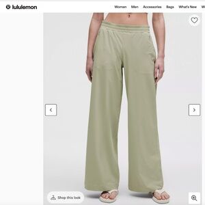 Swift Mid-Rise Wide-Leg Pant fog green wide leg lulu lemon size 4 NWOT